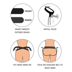 Crni Strap On sa vibracijom- LVTOY00760-6